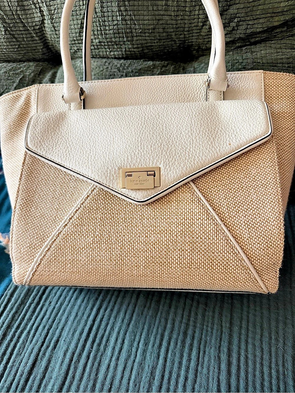 Patricia Nash and Kate spade Beige & White Tote